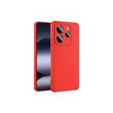 Nezih Case Xiaomi Redmi Note 14 5G ile Uyumlu Kamera Korumalı, Kadife İç Yüzey, Silikon Kılıf, Kırmızı