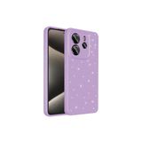 Nezih Case Xiaomi Redmi Note 14 5G Uyumlu Kamera Korumalı Simli Işıltılı Koton Kılıf, Lila