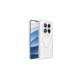 Nezih Case Xiaomi Redmi Note 14 Pro 4G ile Uyumlu Kılıf, Şeffaf Figürlü Sert Kapak, Çilek