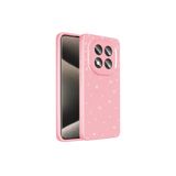 Nezih Case Xiaomi Redmi Note 14 Pro 4G Uyumlu Kamera Korumalı Simli Işıltılı Koton Kılıf, Açık Pembe