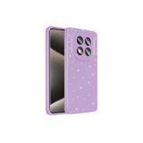 Nezih Case Xiaomi Redmi Note 14 Pro 4G Uyumlu Kamera Korumalı Simli Işıltılı Koton Kılıf, Lila