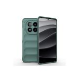 Nezih Case Xiaomi Redmi Note 14 Pro Plus ile Uyumlu Esnek Oyuklu Arka Yüzey Tasarımlı Silikon Kapak Kılıf, Koyu Yeşil