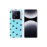 Nezih Case Xiaomi Redmi Note 14 Pro Plus Uyumlu Airbag Tasarımlı Desenli Kapak Kılıf, Kalp Deseni, Turkuaz