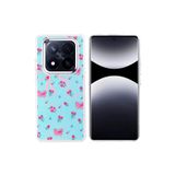 Nezih Case Xiaomi Redmi Note 14 Pro Plus Uyumlu Airbag Tasarımlı Desenli Kapak Kılıf, Kelebek, Mavi