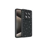 Nezih Case Xiaomi Redmi Note 14 Pro Plus Uyumlu Kamera Korumalı Simli Işıltılı Koton Kılıf, Siyah