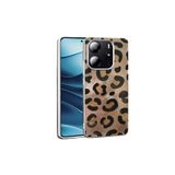 Nezih Case Xiaomi Redmi Note 14 Uyumlu Leopar Desenli Koruyucu Kapak Kılıf, Gold