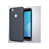 Nezih Case Xiaomi Redmi Note 5a Uyumlu Deri Görünümlü Silikon Kılıf, Lacivert