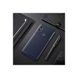 Nezih Case Xiaomi Redmi Note 6 Pro ile Uyumlu Kamera Korumalı, Karbon Tasarım, Silikon Kılıf, Lacivert