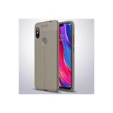 Nezih Case Xiaomi Redmi Note 6 Pro Uyumlu Deri Görünüm Silikon Kılıf, Gri