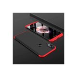 Nezih Case Xiaomi Redmi Note 6 Pro Uyumlu Sert Silikon Kılıf, Mat Görünüm Ultra İnce, Siyah/Kırmızı