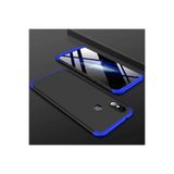 Nezih Case Xiaomi Redmi Note 6 Pro Uyumlu Sert Silikon Kılıf, Mat Görünüm Ultra İnce, Siyah/Mavi