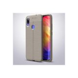 Nezih Case Xiaomi Redmi Note 7 Uyumlu Deri Görünüm Silikon Kılıf, Gri