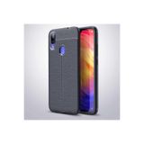 Nezih Case Xiaomi Redmi Note 7 Uyumlu Deri Görünüm Silikon Kılıf, Lacivert