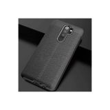 Nezih Case Xiaomi Redmi Note 8 Pro Uyumlu Deri Görünüm Silikon Kılıf, Siyah