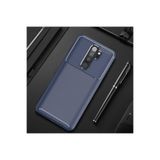 Nezih Case Xiaomi Redmi Note 8 Pro Uyumlu Kamera Korumalı, Karbon Tasarım, Silikon Kılıf, Lacivert