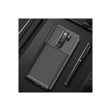 Nezih Case Xiaomi Redmi Note 8 Pro Uyumlu Kamera Korumalı Silikon Kılıf, Karbon Tasarım, Siyah