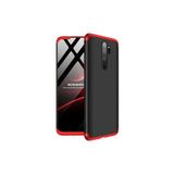 Nezih Case Xiaomi Redmi Note 8 Pro Uyumlu Sert Silikon Kılıf, Mat Görünüm Ultra İnce, Siyah/Kırmızı