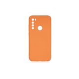 Nezih Case Xiaomi Redmi Note 8 Uyumlu Kadife İç Yüzeyli Silikon Kılıf, Turuncu