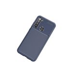 Nezih Case Xiaomi Redmi Note 8T Uyumlu Kamera Korumalı, Karbon Tasarım, Silikon Kılıf, Lacivert