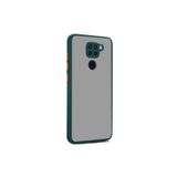 Nezih Case Xiaomi Redmi Note 9 Uyumlu Arkası Mat Şeffaf Kenarları Renkli Kılıf, Koyu Yeşil