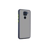 Nezih Case Xiaomi Redmi Note 9 Uyumlu Renkli Kenarlı Mat Silikon Kılıf, Lacivert