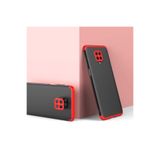 Nezih Case Xiaomi Redmi Note 9s/9 Pro ile Uyumlu Sert Silikon Kılıf, Mat Görünüm Ultra İnce, Siyah/Kırmızı