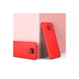 Nezih Case Xiaomi Redmi Note 9s/9 Pro Uyumlu Sert Silikon Kılıf, Mat Görünüm Ultra İnce, Kırmızı