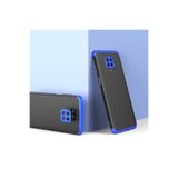 Nezih Case Xiaomi Redmi Note 9s/9 Pro Uyumlu Sert Silikon Kılıf, Mat Görünüm Ultra İnce, Siyah/Mavi