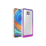 Nezih Case Xiaomi Redmi Note 9s/9 Pro Uyumlu Simli Renk Geçişli Park Silikon Kılıf, Mor/Pembe