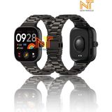 Nezih Case Xiaomi Redmi Watch 4 / 5 / 6 / Band 8 Pro / Uyumlu Ayarlanabilir Paslanmaz Çelik Metal Baklalı Kordon - Xiaomi Redmi Watch 4 / 5 Mi Band 8 / 9 Pro - Siyah