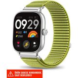 Nezih Case Xiaomi Redmi Watch 4 / 5 / 6 / Band 8 Pro / Uyumlu Hasır Örgü Spor Cırtlı Naylon Kordon 20MM - Yeşil - Redmi Watch 4 / Redmi Watch 5
