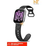 Nezih Case Xiaomi Redmi Watch 4 / 5 / 6 / Band 8 Pro / Uyumlu Leopar Desenli Silikon Kordon - Redmi Watch 4 / 5 Mi Band 8 / 9 Pro - Siyah