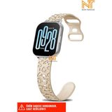 Nezih Case Xiaomi Redmi Watch 4 / 5 / 6 / Band 8 Pro / Uyumlu Leopar Desenli Silikon Kordon - Redmi Watch 4 / 5 Mi Band 8 / 9 Pro - Starlight