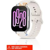 Nezih Case Xiaomi Redmi Watch 4 / 5 / 6 / Band 8 Pro / Uyumlu Wave Silikon Kordon 20MM - Xiaomi Redmi Watch 4 / Redmi Watch 5 / Mi Band 8 Pro - Krem