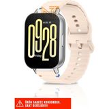 Nezih Case Xiaomi Redmi Watch 4 / 5 / 6 / Band 8 Pro / Uyumlu Wave Silikon Kordon 20MM - Xiaomi Redmi Watch 4 / Redmi Watch 5 / Mi Band 8 Pro - Pudra