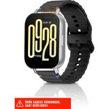 Nezih Case Xiaomi Redmi Watch 4 / 5 / 6 / Band 8 Pro / Uyumlu Wave Silikon Kordon 20MM - Xiaomi Redmi Watch 4 / Redmi Watch 5 / Mi Band 8 Pro - Siyah