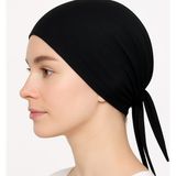 NF ND ENEFENDİ Silikonlu Düz Bone | Kaymayan Tesettür Hijab Iç Bone — Dikişsiz Siyah Rahat ve Şık Kullanım - Standart
