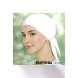 NF ND ENEFENDİ silikonlu-içbone Silikonlu Düz Bone | Kaymayan Tesettür Hijab İç Bone — Dikişsiz Beyaz Rahat Ve Şık Kullanım