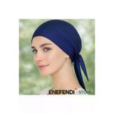 NF ND ENEFENDİ silikonlu-içbone Silikonlu Düz Bone | Kaymayan Tesettür Hijab İç Bone — Dikişsiz Lacivert Rahat Ve Şık Kullanım