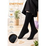 NF ND ENEFENDİ Yoga Hac Çorabı Kadın Kaymaz Taban Pamuklu Siyah Soket Pilates Tenis Çorap - Standart - Renkli