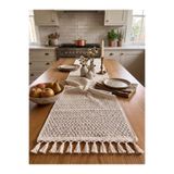 nf neofabric DANTEL ÖRGÜ PAMUKLU PETEK DESEN RUNNER 145*37CM