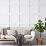 NF Shaker Style Beyaz MDF Duvar Kaplama Çıtası 1180x95x9m m 6 Parça