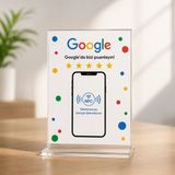 Nfc Akıllı Google Yorum Kartı Pleksi Masaüstü Standı