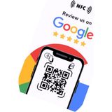 NFC Ingilizce Nfc ve Qr Kodlu Google Yorum ve Puanlama Kartı