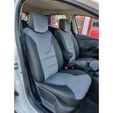 NfsAuto Renault Clio 4 Oto Koltuk Kılıfı - Gri - Siyah