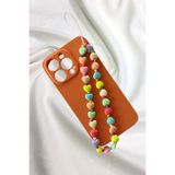 nftart.design Soft Renkli Kalpler Ve Mini Boncuklu Bilek Telefon Askısı , Telefon Ipi, Telefon Charmı
