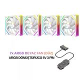 Ng-D120w 4X Argb Pwm 120Mm Kasa Fanı Beyaz