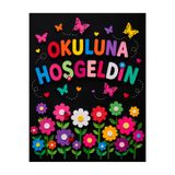 NG GRAFİK TASARIM OKULUNA HOŞ GELDİN /SINIFINA HOŞ GELDİN / OKUL AÇILIŞI / KUMAŞA BASKI SINIF PANOSU / 150 X 200 CM