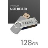 NGA 128 GB Twister Usb Bellek Plastik Gövde Güvenli USB Memory - Flash Drive