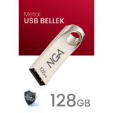 NGA 128 GB Usb Bellek Metal Gövde Güvenli USB Memory - Flash Drive